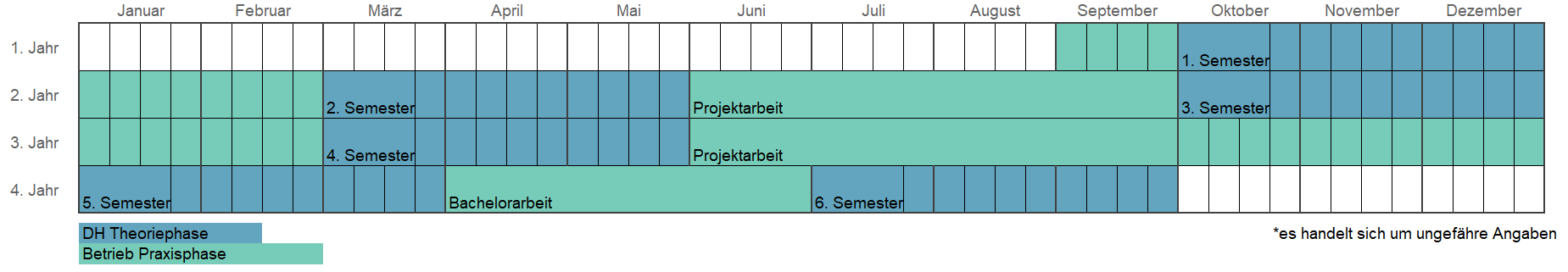 Studienplan duales Studium